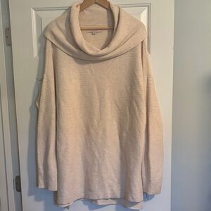 LOFT Soft Cream Cowl Neck Sweater